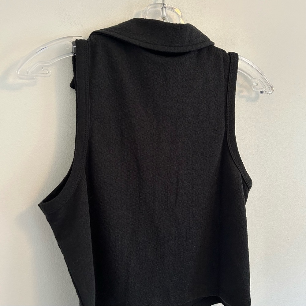 (SOLD) SANCTUARY NWT Black Cropped Collar Tank Top Size Medium - Picture 7 of 8